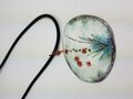 Painted flower enamel disc