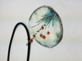 Painted flower enamel disc