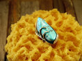 Abstract turquoise and sterling ring