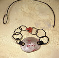 "Be the change" pewter bracelet necklace conversion