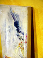 Steampunk ballerina Beatrix on wood with resin and crystal