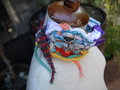whimsical colorful choker neck adornment