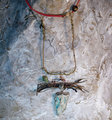 Concrete grapevine soldered copper brass pendant necklace