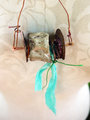 Concrete vertebrae necklace with found objects