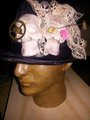 Day of the dead inspired,Steampunk day of the dead skull top hat