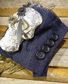 Day of the dead Edwardian men's skull cuff bracelet