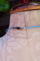 enamel washer crystal necklace with turquoise cord and brass
