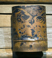 Etched owl copper cuff bracelet