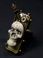 Steampunk day of the dead men's adjustable ring