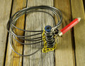 Industrial red pencil steel wire bracelet