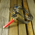 Industrial red pencil steel wire bracelet