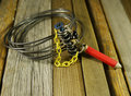 Industrial red pencil steel wire bracelet