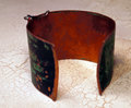 Etched copper cuff "life" obstacles and hoops