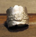 Unisex organic pewter nugget terrain ring