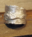 Unisex organic pewter nugget terrain ring