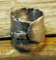 Blackened unisex organic pewter nugget terrain ring