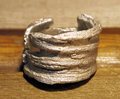 Unisex pewter organic wood look ring
