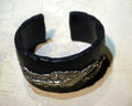 Sterling silver & pvc cuff