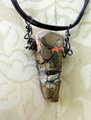 Chunky relics and ruins orange tone concrete shard necklace