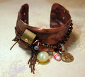 salvaged_crushed_copper_cuff_recycled_chains_beads_vintage_parts_brass Jomama