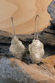 screen mesh sterling silver earrings