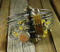 Industrial steam punk steel wire bracelet