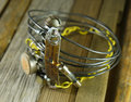 Industrial steam punk steel wire bracelet
