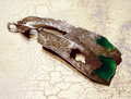 Sterling silver leaf pendant with resin
