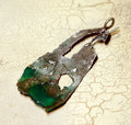 Sterling silver leaf pendant with resin