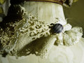 Tattered lace necklace with Iced Enamels on pewter