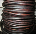 Vintage brown leather 4mm