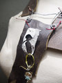 recycled leather necklace
