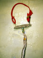 Wood look concrete driftwood necklace with Czech glass