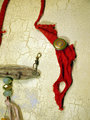Wood look concrete driftwood necklace with Czech glass