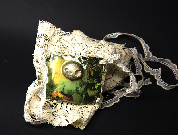 Day of the Dead pewter concrete skully bracelet