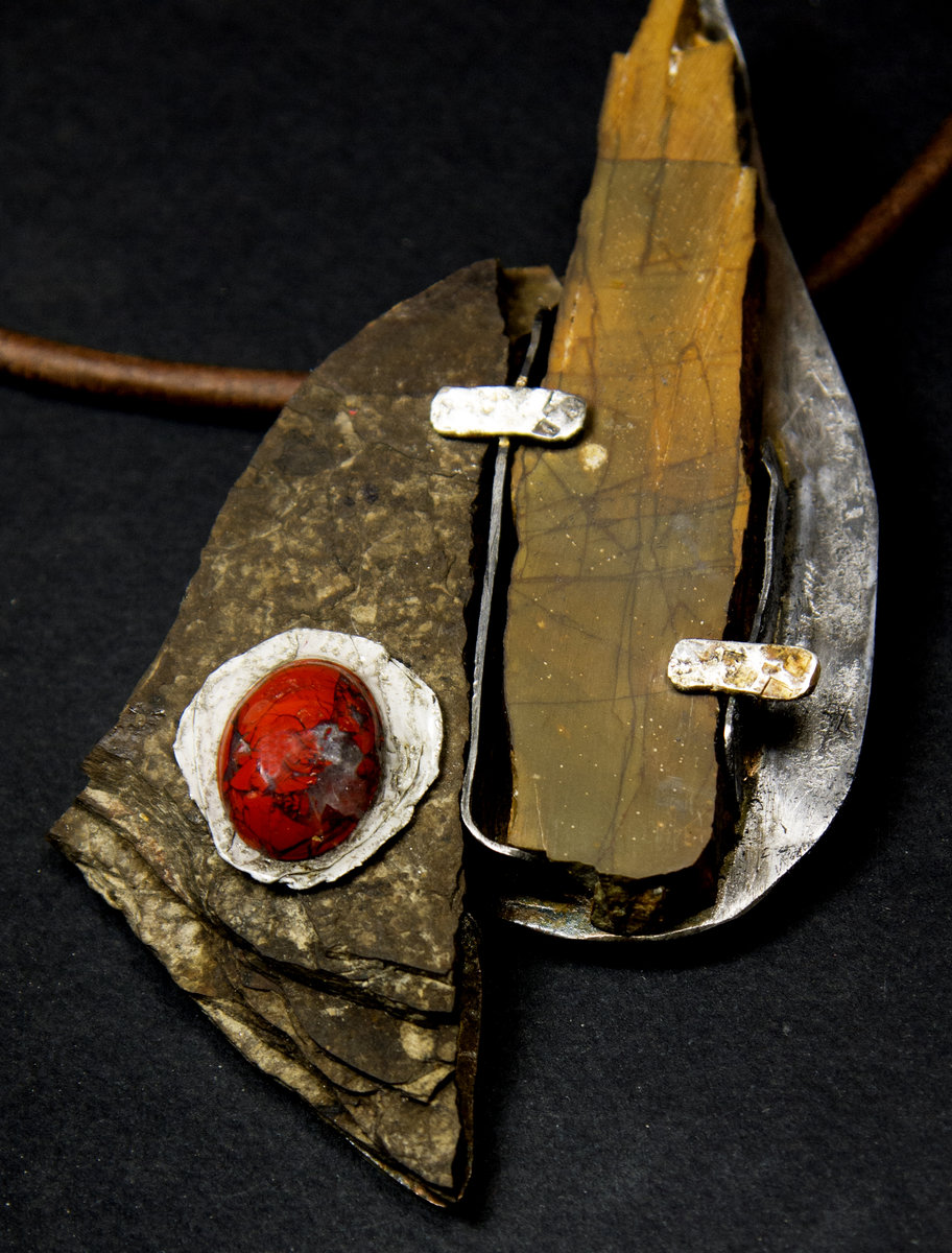 mixed media necklace