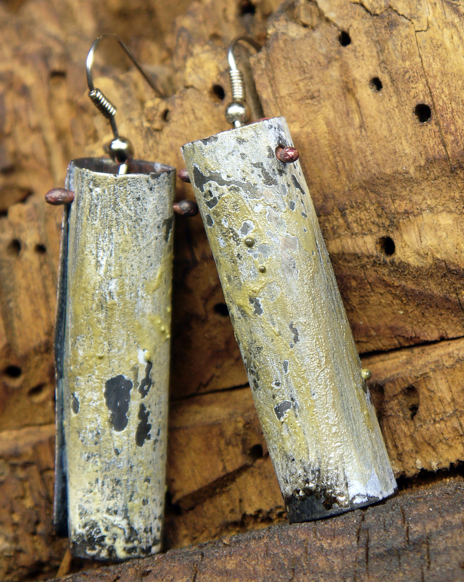 upcycled organic earrings