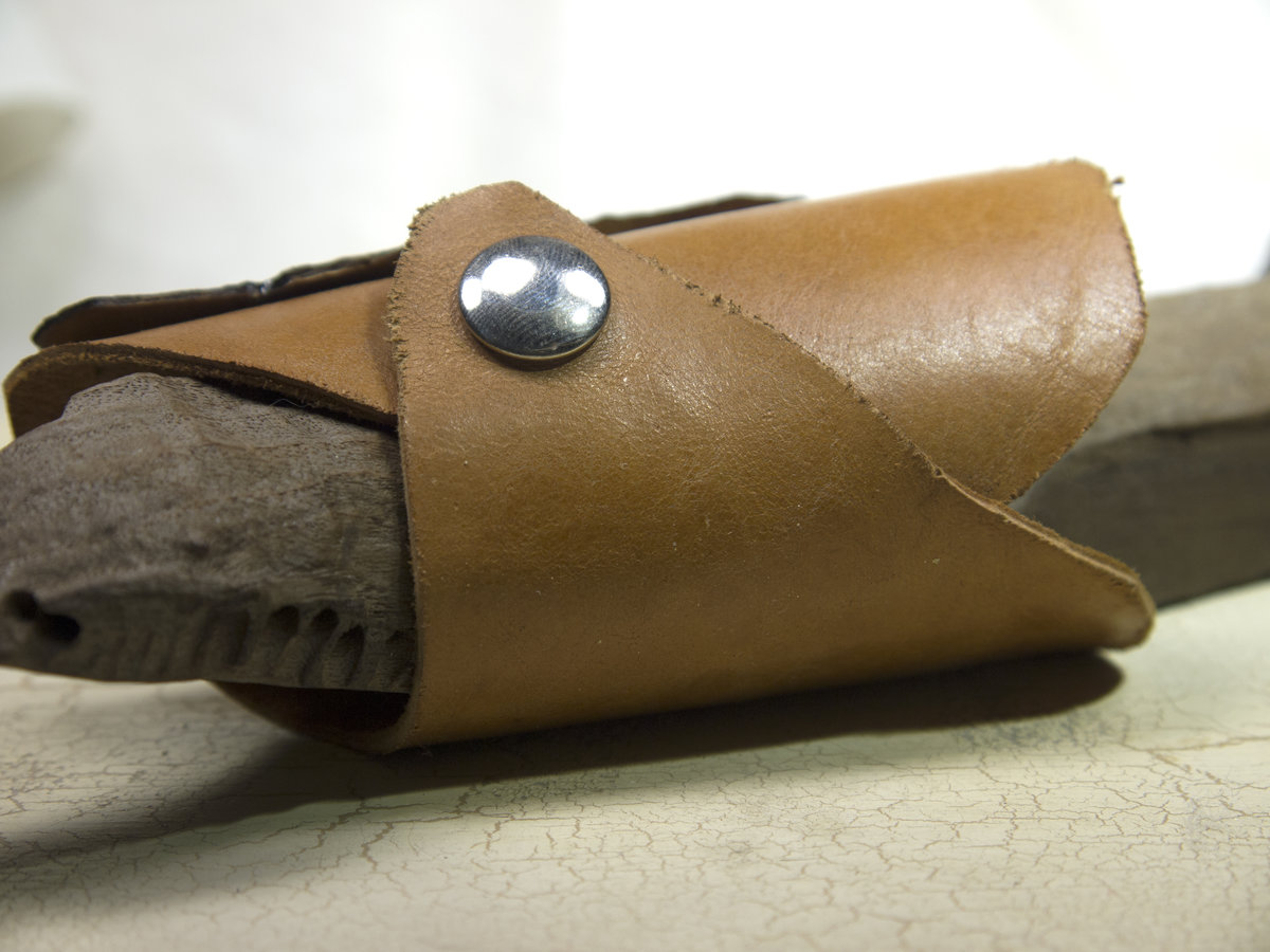recycled leather bracelet