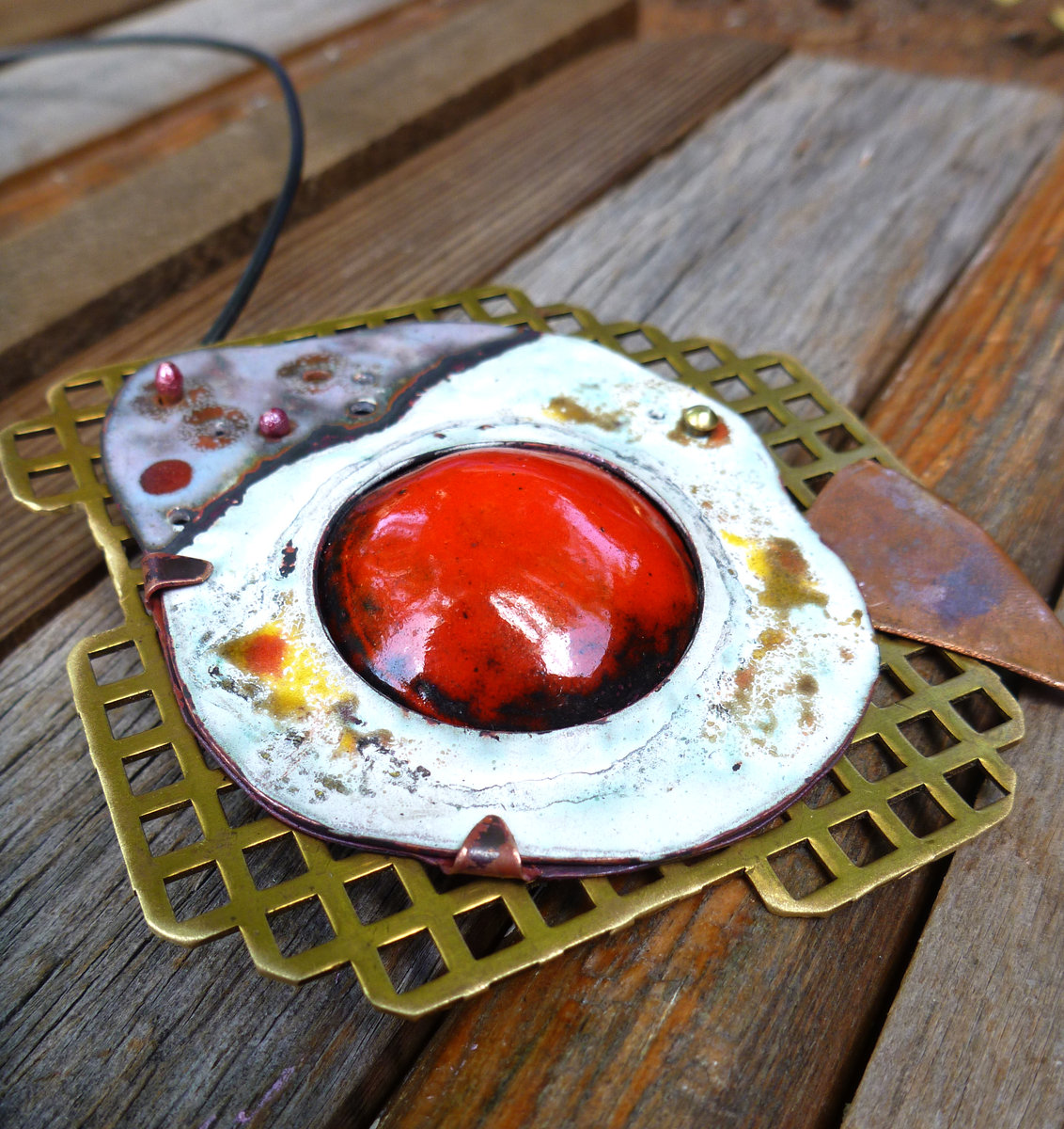 mixed media necklace