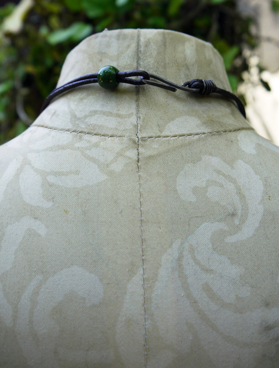 Chunky relics and ruins orange tone concrete shard necklace