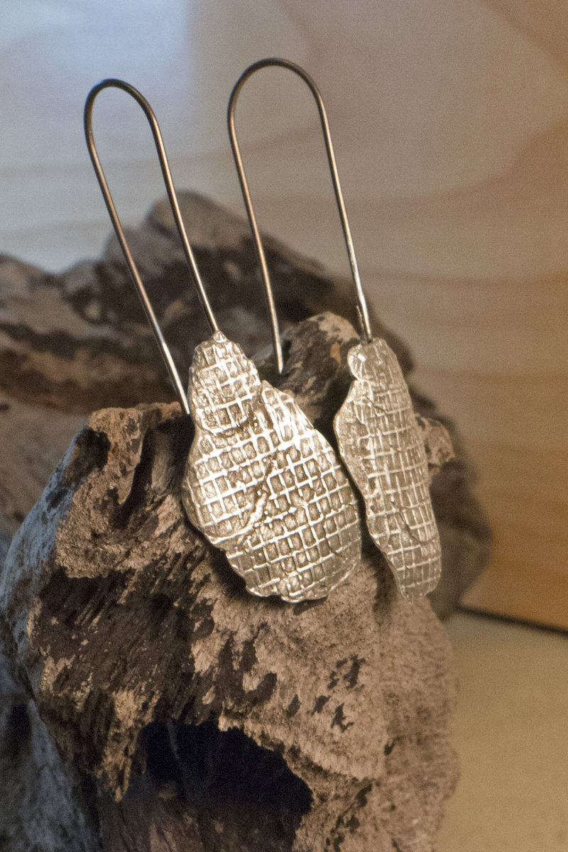blackened sterling silver earrings