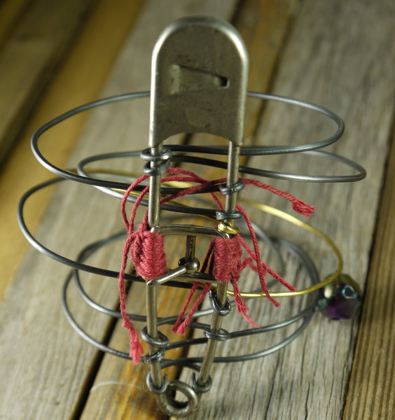 steel + brass wire bracelet